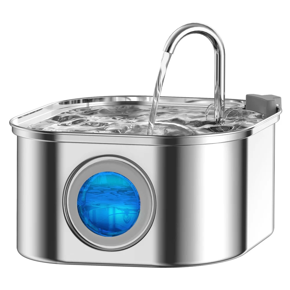 Fuente de acero inoxidable 3,2L para gatos · Cativa